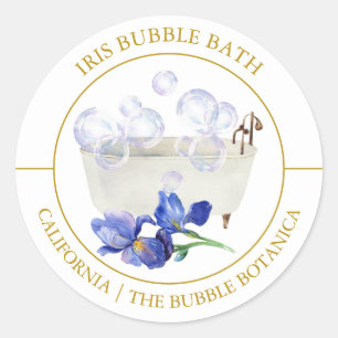 Iris Bubble Bath label