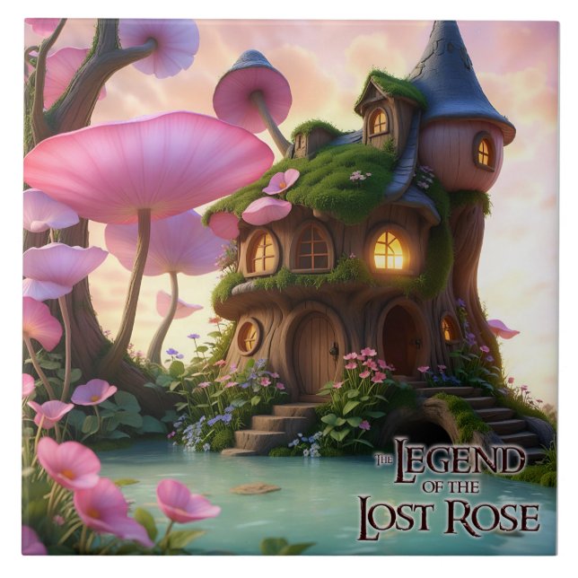 Iris Buttergrow’s Fairy House Ceramic Tile (Front)