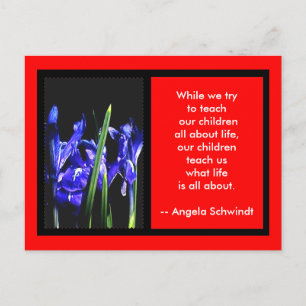 Iris Card 2 FramesThe MUSEUM Zazzle Gifts Red