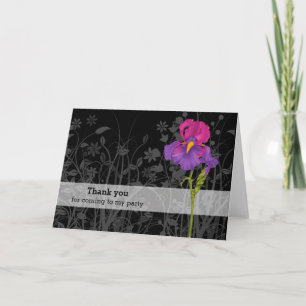 Iris * choose background colour thank you card
