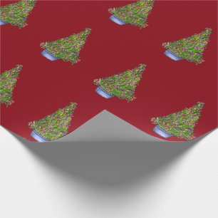 Iris Christmas Tree Gift Wrap