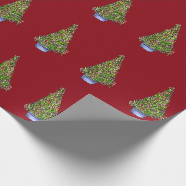 Iris Christmas Tree Gift Wrap (Corner)
