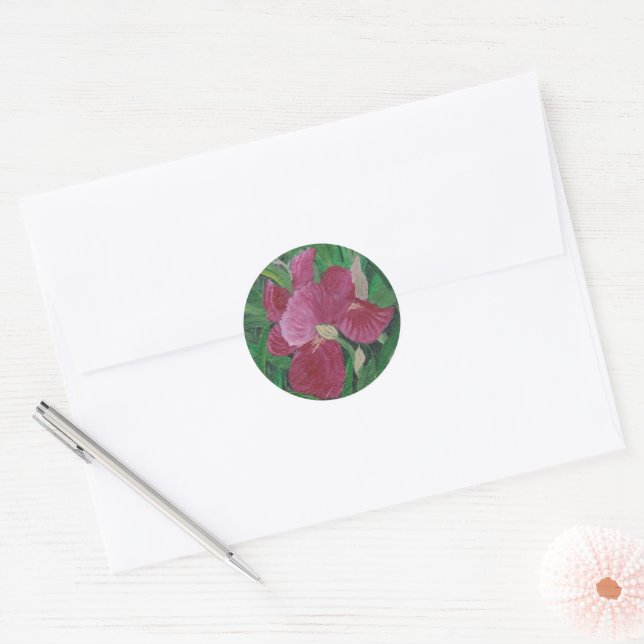 Iris Classic Round Sticker (Envelope)