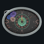 Iris Clock Emerald Belt Buckle<br><div class="desc">Iris Clock Emerald</div>