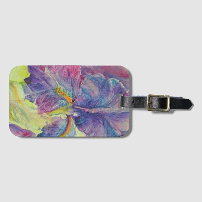 Iris Cracked Up Luggage Tag (Front Horizontal)