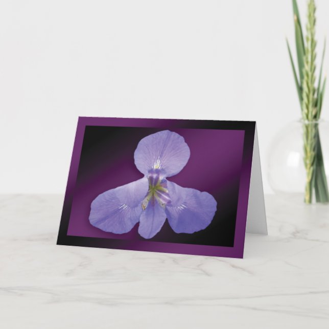 "Iris" - Dark Purple Background GC Card (Front)