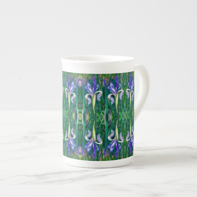 Iris Dreams Porcelain Cup (Front Right)