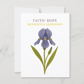 Iris — Faith, hope, meaningful friendship  Postcard