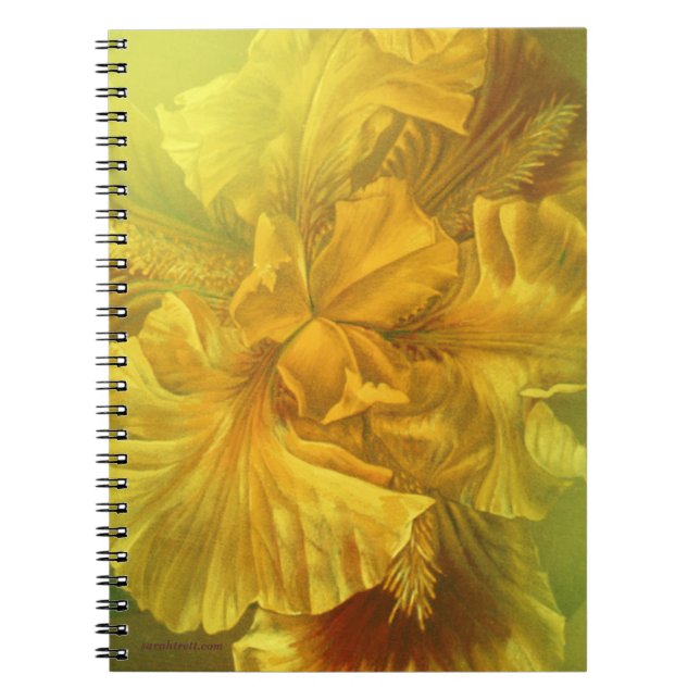 Iris fine art floral yellow notebook (Front)