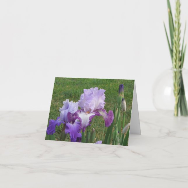 Iris Floral Design Card (Front)