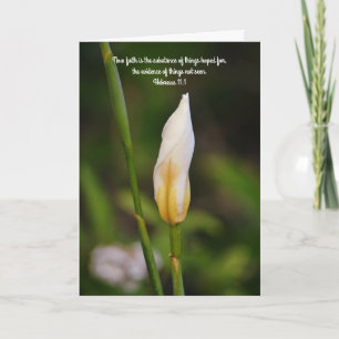 Iris Flower Faith Encouragement Note Card