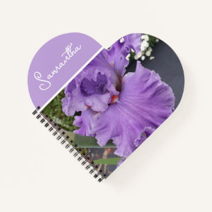 Iris Flower Flowers Purple Lavender Lilac Apron Notebook