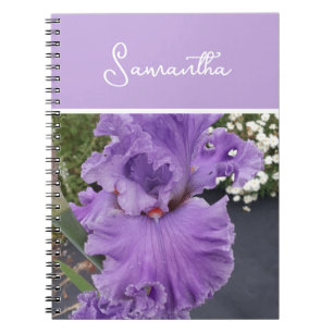 Iris Flower Flowers Purple Lavender Lilac Apron Notebook