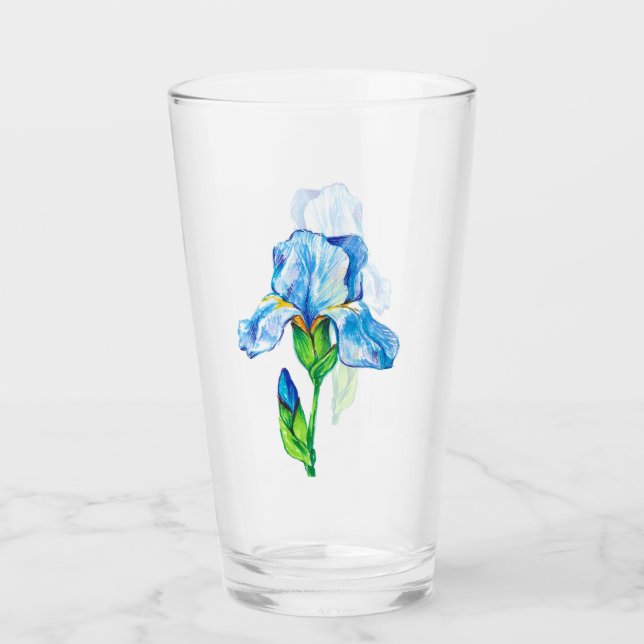Iris flower glass (Front)