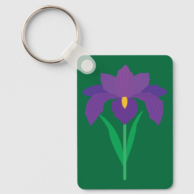 Iris Flower Key Ring (Front)