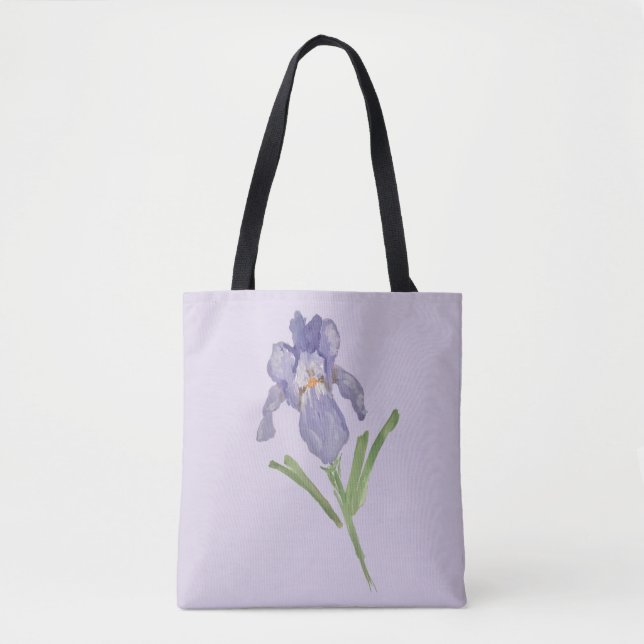 Iris Flower Painting Tote Bag (Front)