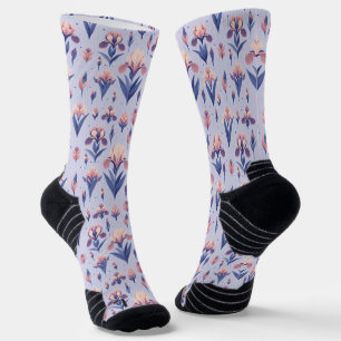 Iris Flower Pattern Socks