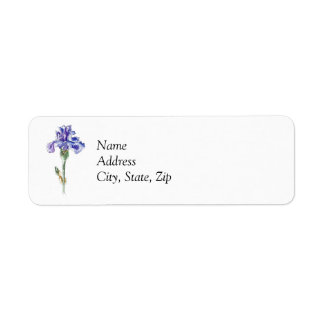 Iris Flower Return Address Label