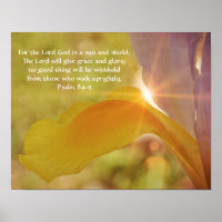 Iris Flower Sunshine Scripture Photographic Art