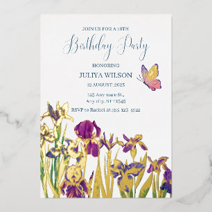 Iris flowers 16th Birthday Party 