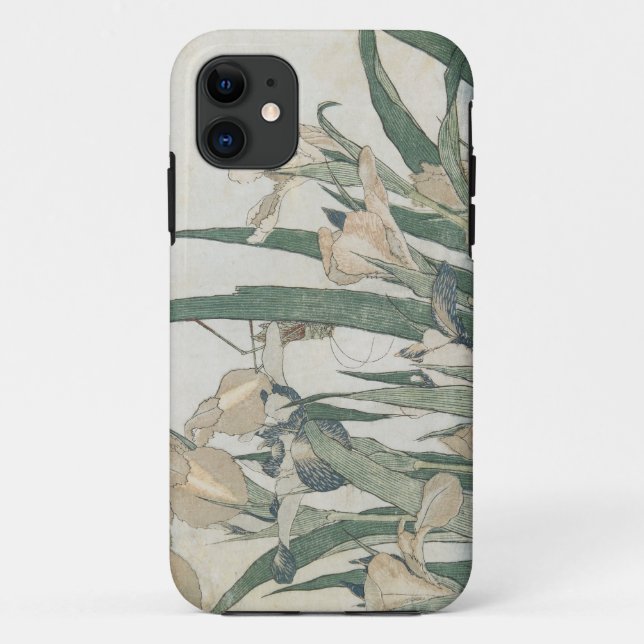 Iris Flowers and Grasshopper, c.1830-31 Case-Mate iPhone Case (Back)