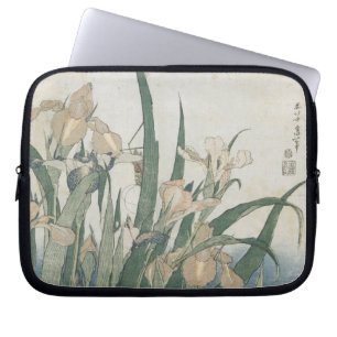 Iris Flowers and Grasshopper, c.1830-31 Laptop Sleeve