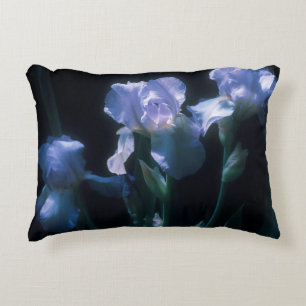 Iris Flowers at Twilight Beach Towel Decorative Cushion