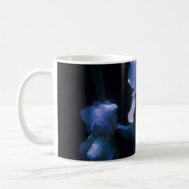 Iris Flowers at Twilight Coffee Mug (Left)