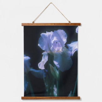Iris Flowers at Twilight Hanging Tapestry