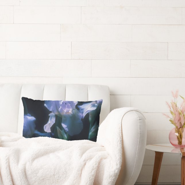 Iris Flowers at Twilight Lumbar Cushion (Couch)