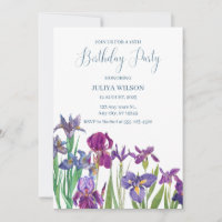 Iris flowers Birthday Party 