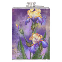 Iris Flowers Flask