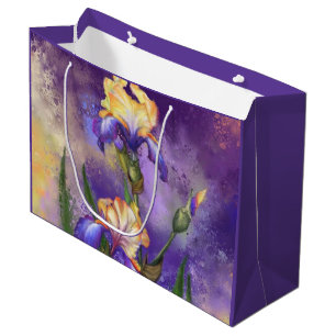 Iris Flowers Gift Bag Purple Irises - Painting
