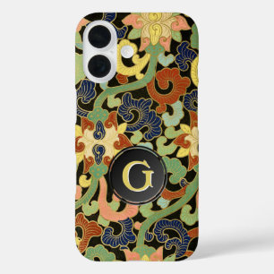 Iris Flowers Monogram iPhone 16 Case