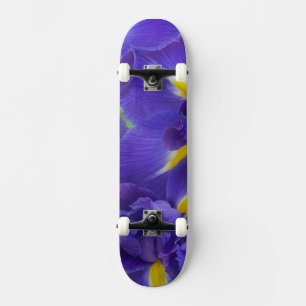 Iris flowers skateboard