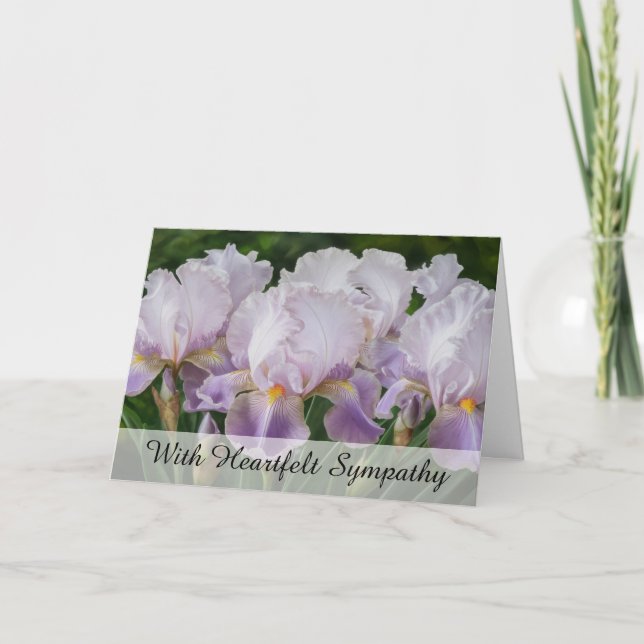 *~*  IRIS FLOWERS TV2 Sympathy Love Light Card (Front)