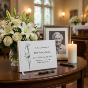 Iris Funeral Guest Book – In Loving Memory