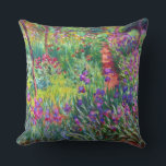 Iris Garden at Giverny Claude Monet Fine Art Outdoor Cushion<br><div class="desc">The Iris Garden at Giverny was painted by French Impressionism painter,  Claude Monet in 1900,  showing his home in the background and his beautiful iris garden.</div>