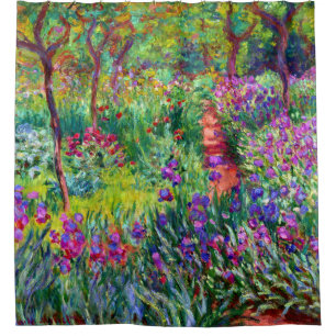 Iris Garden Claude Monet Fine Art Shower Curtain