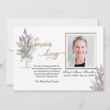 Iris - Gold Sympathy Thank You Personalised Photo