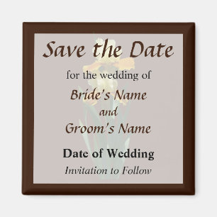 Iris Honey Glazed Save the Date Magnet
