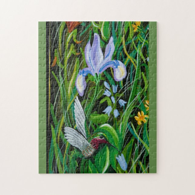 Iris Hummingbird Puzzle (Vertical)