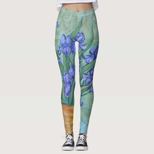 Iris In A Vase Leggings (Front)