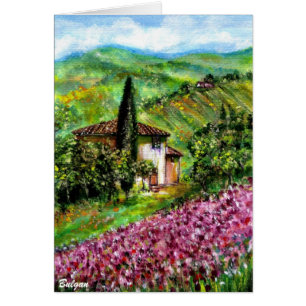 IRIS IN TUSCANY COUNTRYSIDE