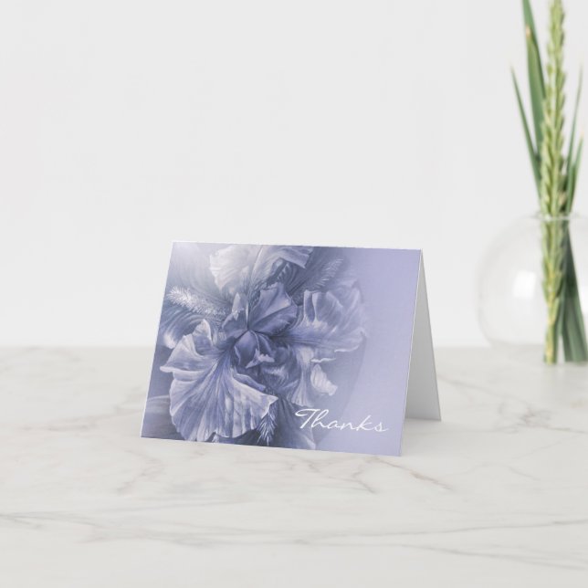 Iris inner beauty silver hue thanks card (Front)