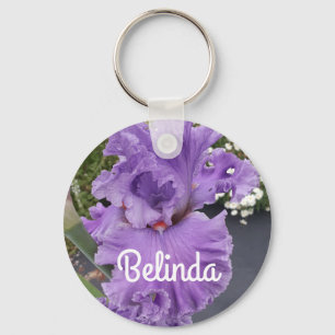 Iris Irises Purple Flower Floral Lavender  Key Ring
