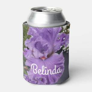 Iris Irises Purple Flower Floral Lavender Poster C Can Cooler