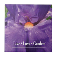 Iris Live Love Garden 4.25" Ceramic Photo Tile