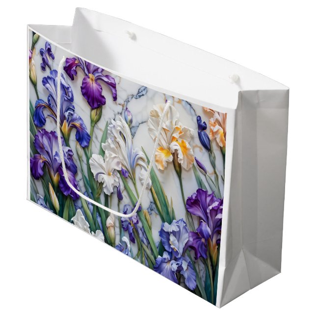 Iris marble gift bag (Front Angled)