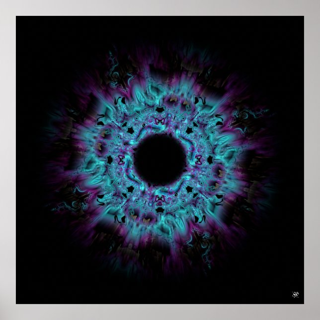 Iris nebula - colourful abstract pattern v4 poster (Front)